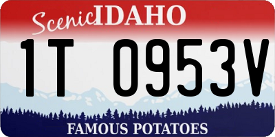 ID license plate 1T0953V