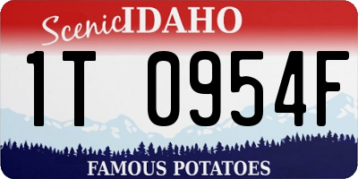 ID license plate 1T0954F