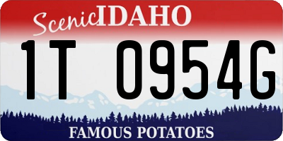 ID license plate 1T0954G