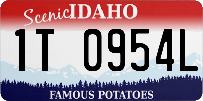 ID license plate 1T0954L