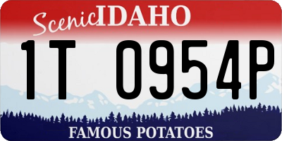 ID license plate 1T0954P