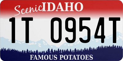 ID license plate 1T0954T