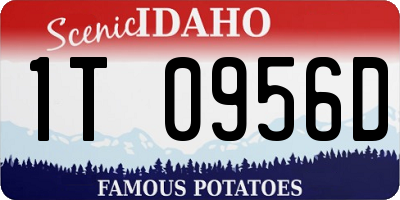 ID license plate 1T0956D