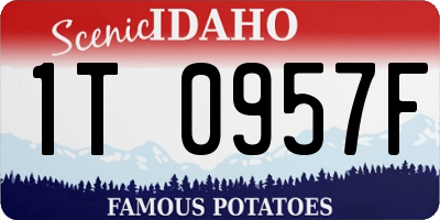 ID license plate 1T0957F