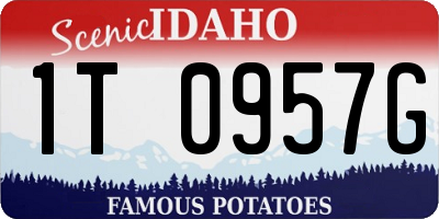 ID license plate 1T0957G