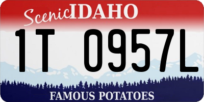 ID license plate 1T0957L