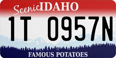 ID license plate 1T0957N