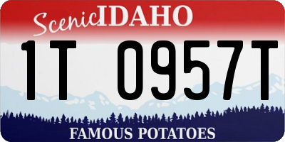 ID license plate 1T0957T
