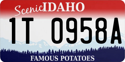 ID license plate 1T0958A