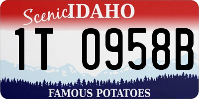 ID license plate 1T0958B