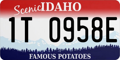 ID license plate 1T0958E