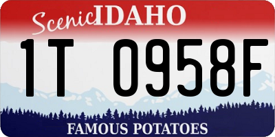ID license plate 1T0958F