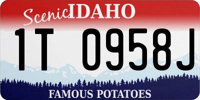 ID license plate 1T0958J