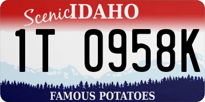 ID license plate 1T0958K
