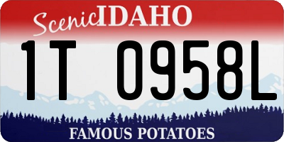 ID license plate 1T0958L