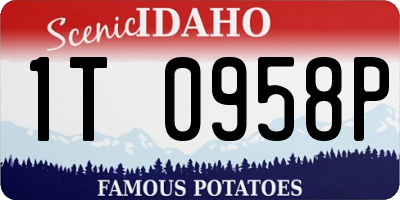 ID license plate 1T0958P