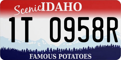 ID license plate 1T0958R