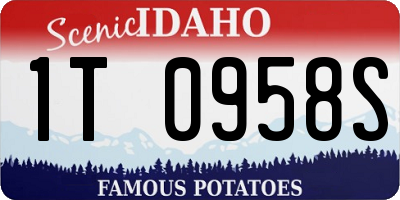 ID license plate 1T0958S