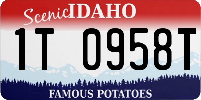 ID license plate 1T0958T