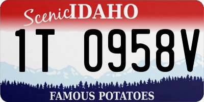 ID license plate 1T0958V