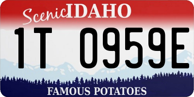 ID license plate 1T0959E