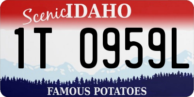 ID license plate 1T0959L