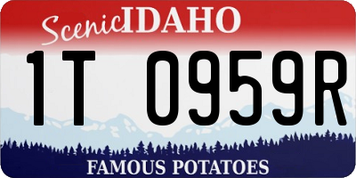 ID license plate 1T0959R