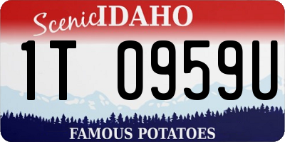 ID license plate 1T0959U