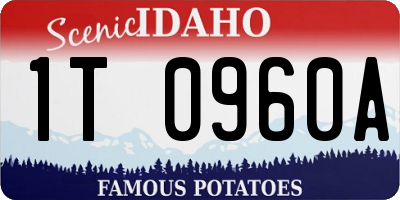 ID license plate 1T0960A