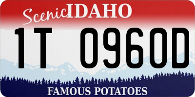 ID license plate 1T0960D
