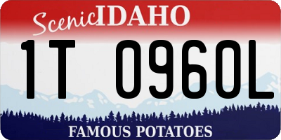 ID license plate 1T0960L