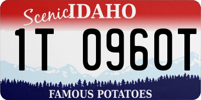 ID license plate 1T0960T