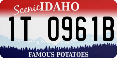 ID license plate 1T0961B