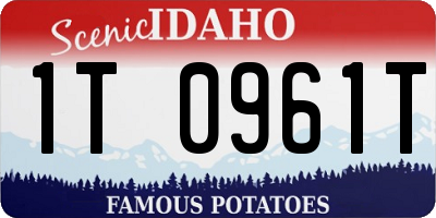 ID license plate 1T0961T