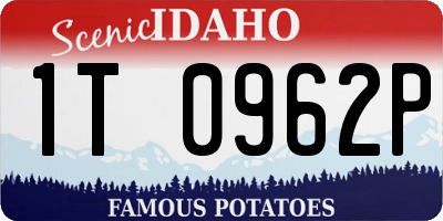 ID license plate 1T0962P