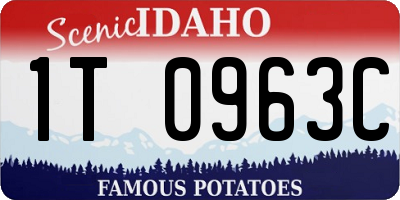 ID license plate 1T0963C