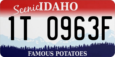 ID license plate 1T0963F