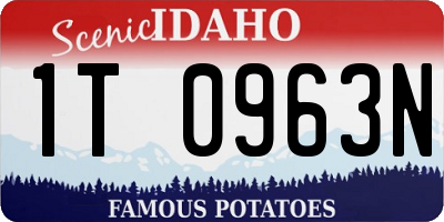 ID license plate 1T0963N