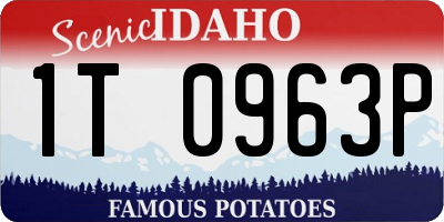 ID license plate 1T0963P