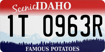 ID license plate 1T0963R