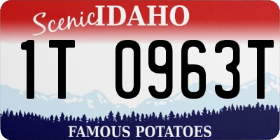 ID license plate 1T0963T