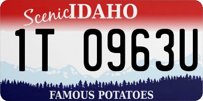 ID license plate 1T0963U
