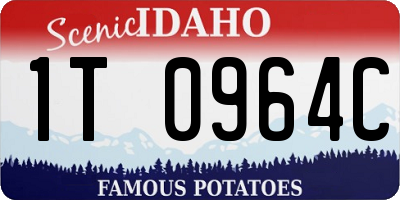 ID license plate 1T0964C