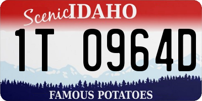 ID license plate 1T0964D