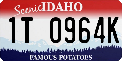 ID license plate 1T0964K