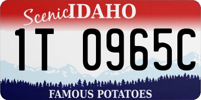 ID license plate 1T0965C