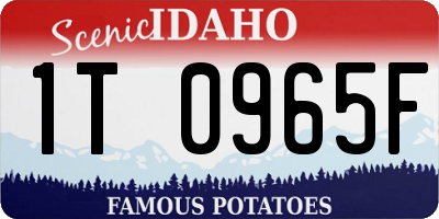 ID license plate 1T0965F