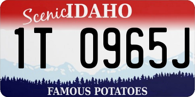 ID license plate 1T0965J