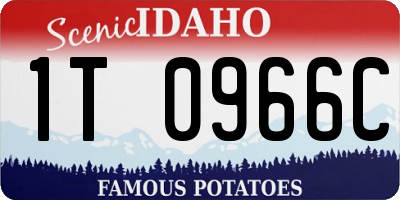 ID license plate 1T0966C