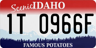 ID license plate 1T0966F